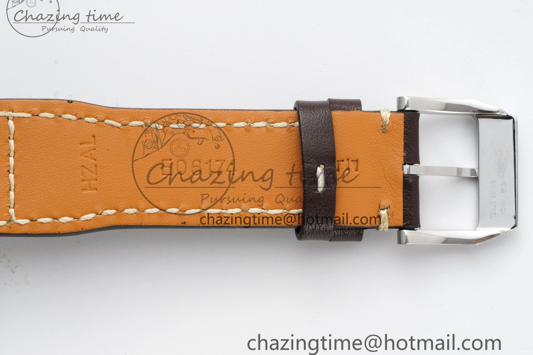 MIROTIME 1222 Thermal Pilot Chrono SS AZF 1:1 Best Edition Brown Dial on Brown Leather Strap A 7062